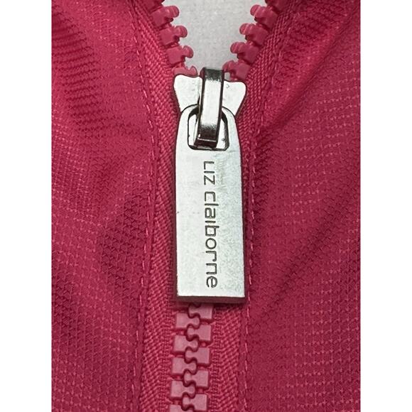 Liz Claiborne Womens Sz XL Pink Solid Sleeveless Zip Up Vest - Picture 3 of 16